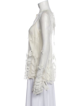 Jason Wu Crew Neck Long Sleeve Blouse