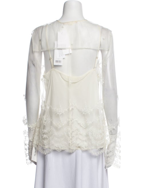 Jason Wu Crew Neck Long Sleeve Blouse