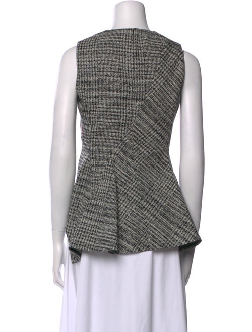 Jason Wu Virgin Wool Plaid Print Top