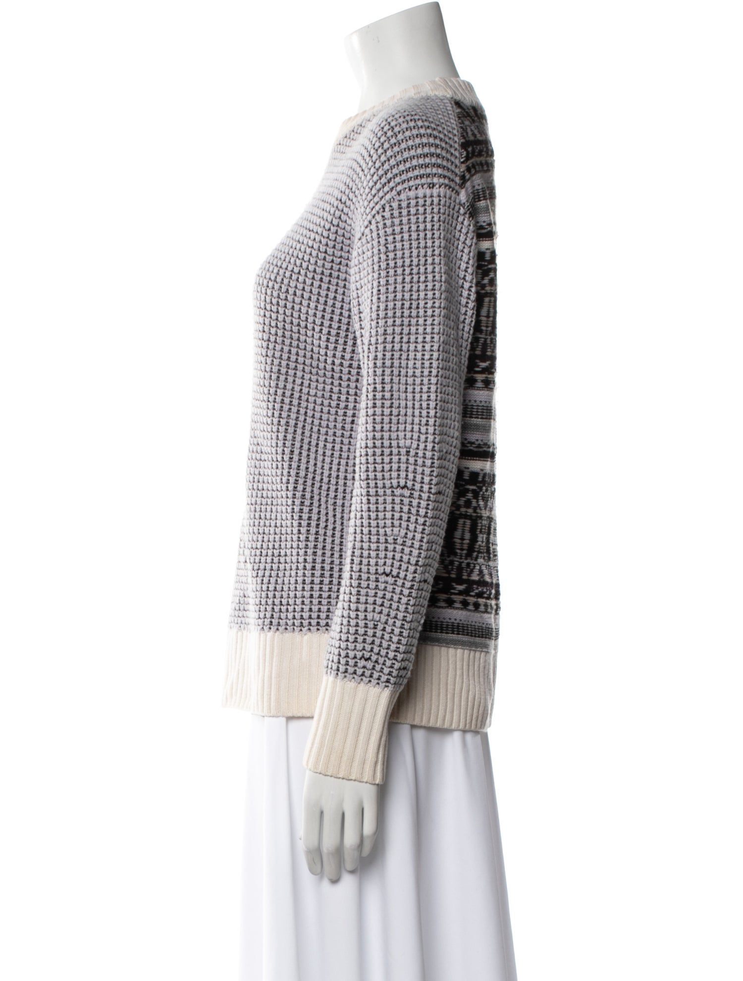 Jason Wu Wool Plaid Print Sweater