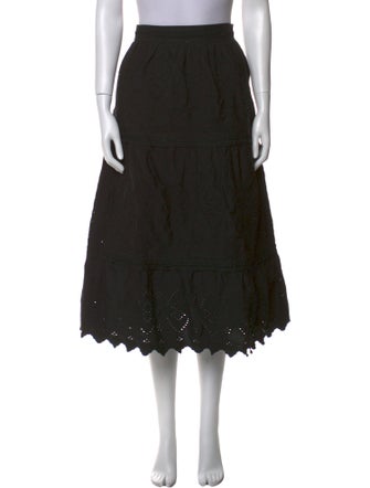 Jason Wu Embroidered Accent Midi Length Skirt