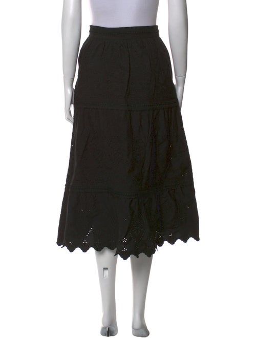 Jason Wu Embroidered Accent Midi Length Skirt
