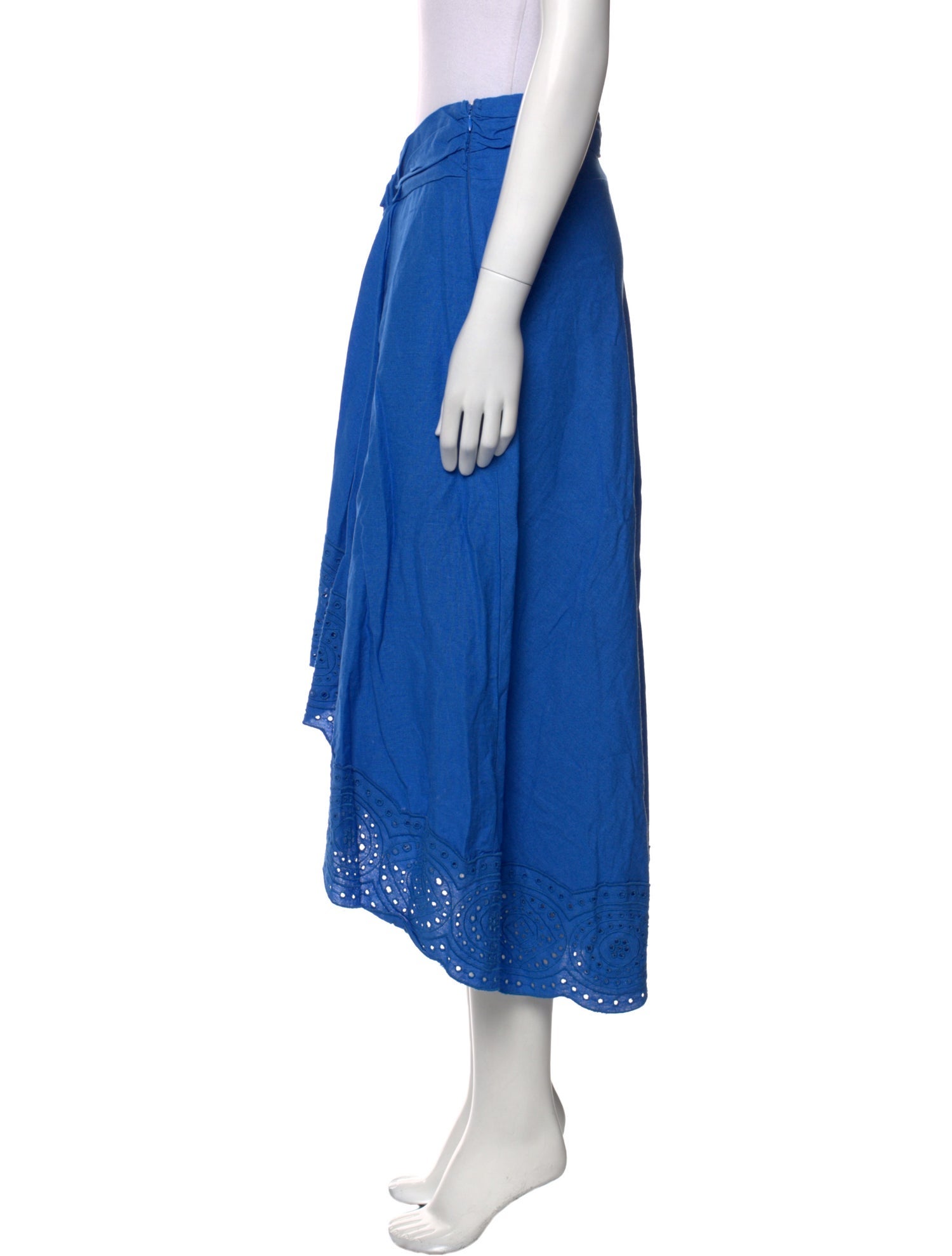 Jason Wu Eyelet Trim Midi Length Skirt