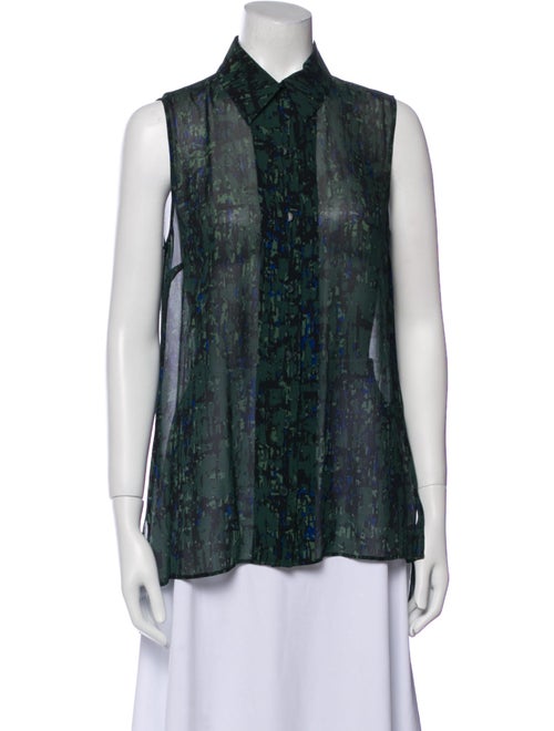 Jason Wu Silk Printed Button-Up Top