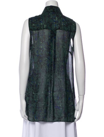 Jason Wu Silk Printed Button-Up Top