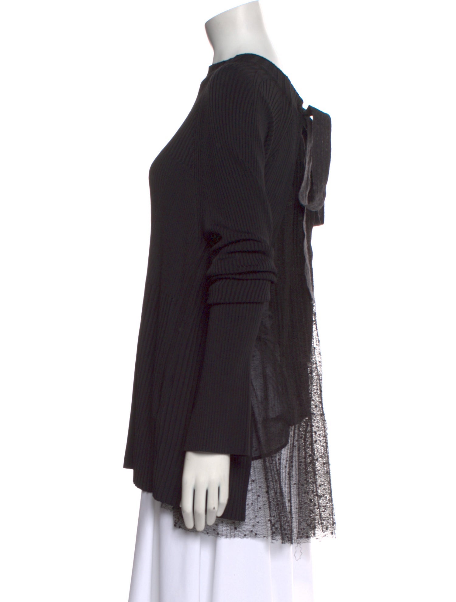 Jason Wu Bateau Neckline Long Sleeve Blouse