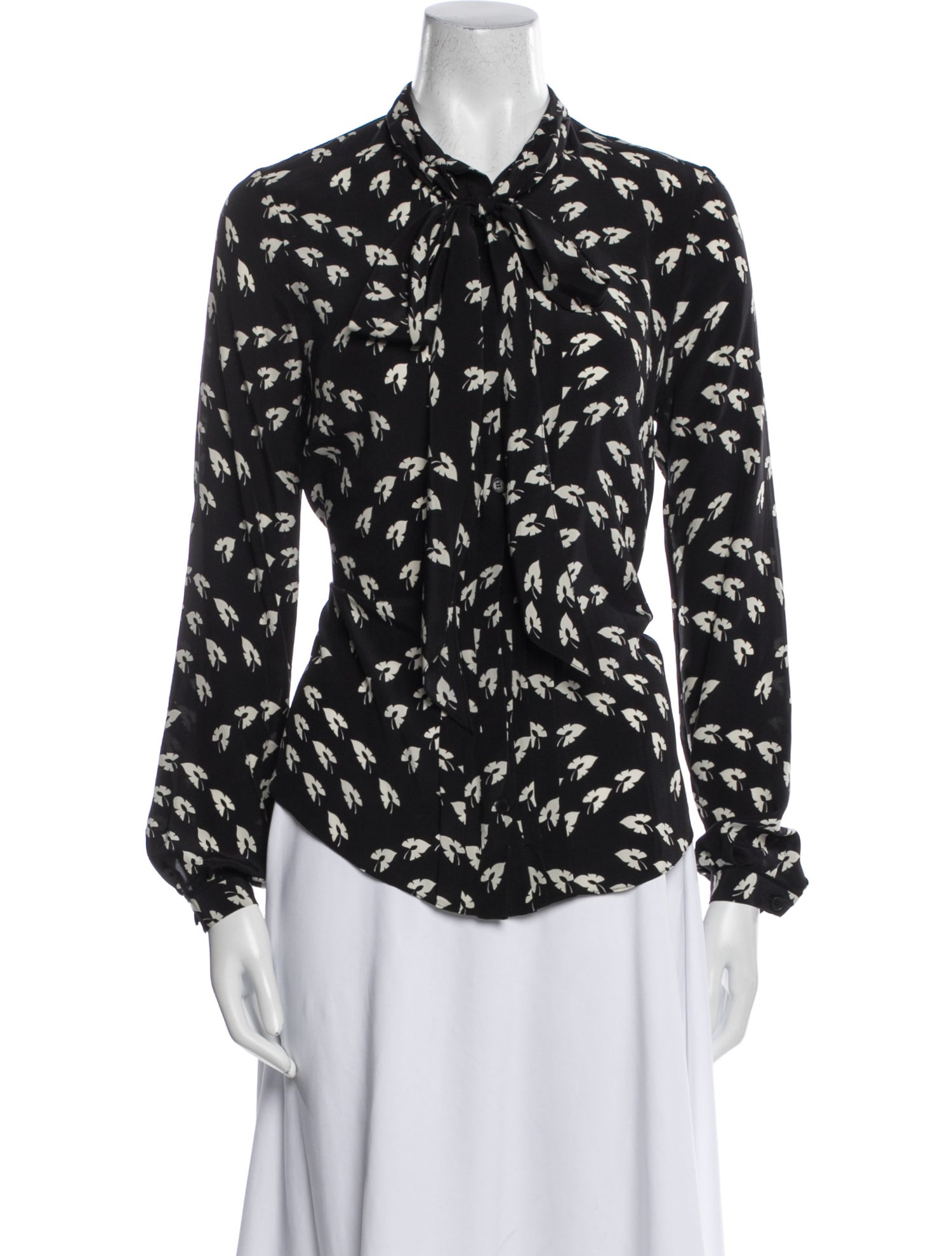 Jason Wu Silk Printed Button-Up Top w/ Tags