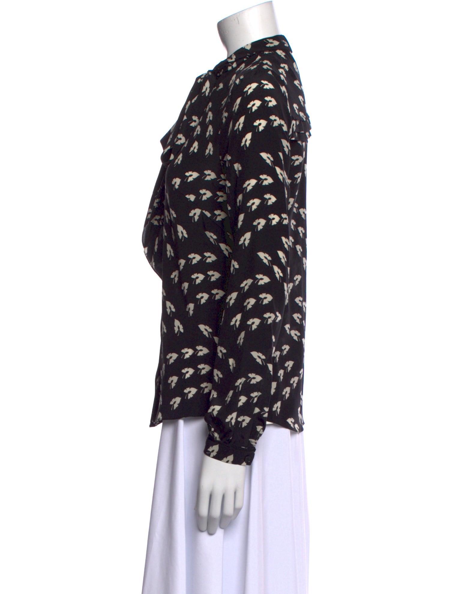 Jason Wu Silk Printed Button-Up Top