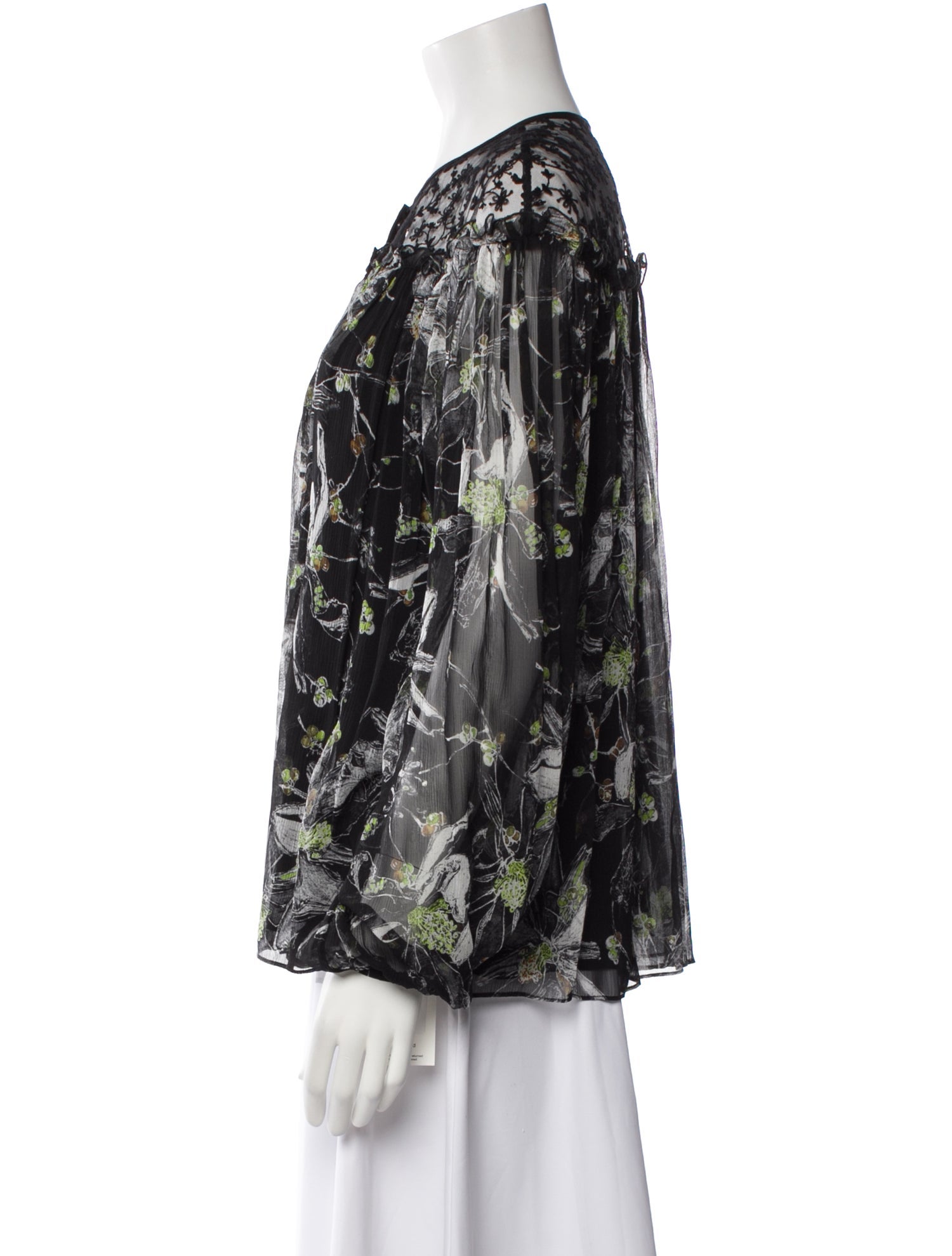 Jason Wu Silk Floral Print Blouse