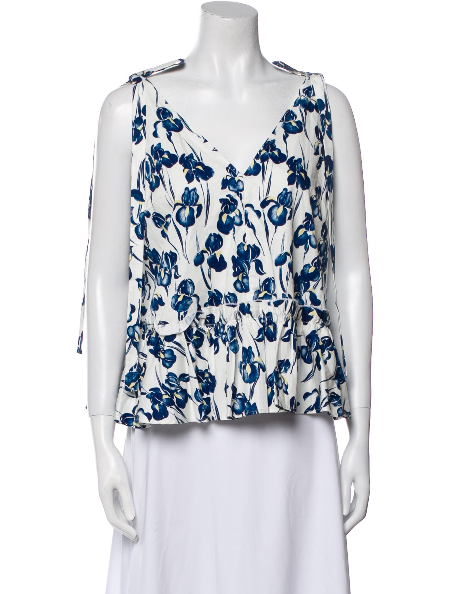 Jason Wu Floral Print V-Neck Blouse
