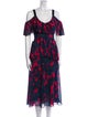 Jason Wu Floral Print Midi Length Dress