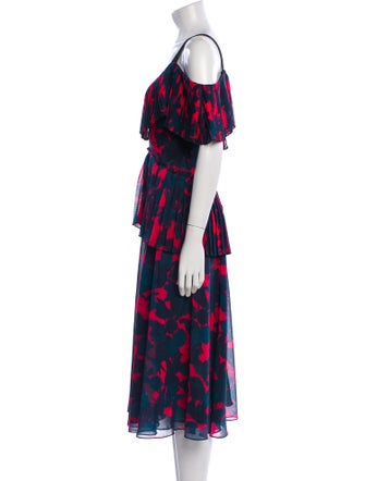 Jason Wu Floral Print Midi Length Dress