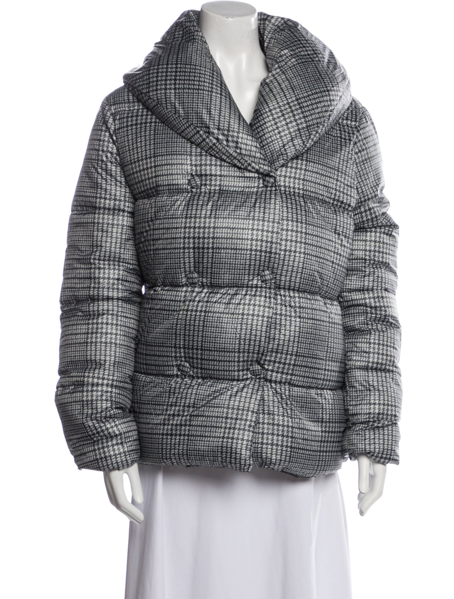 Jason Wu Plaid Print Faux Fur Jacket