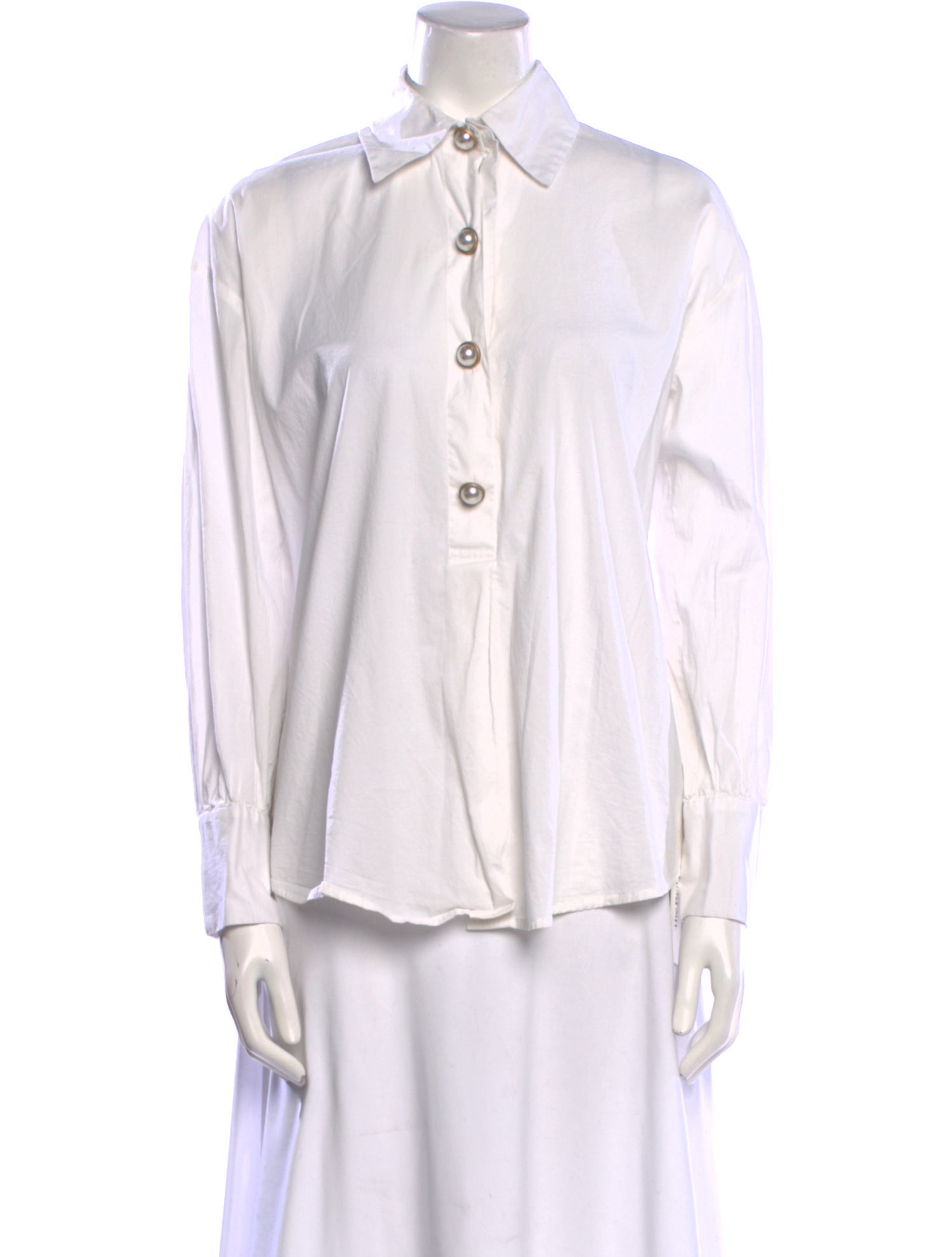 Jason Wu Long Sleeve Button-Up Top