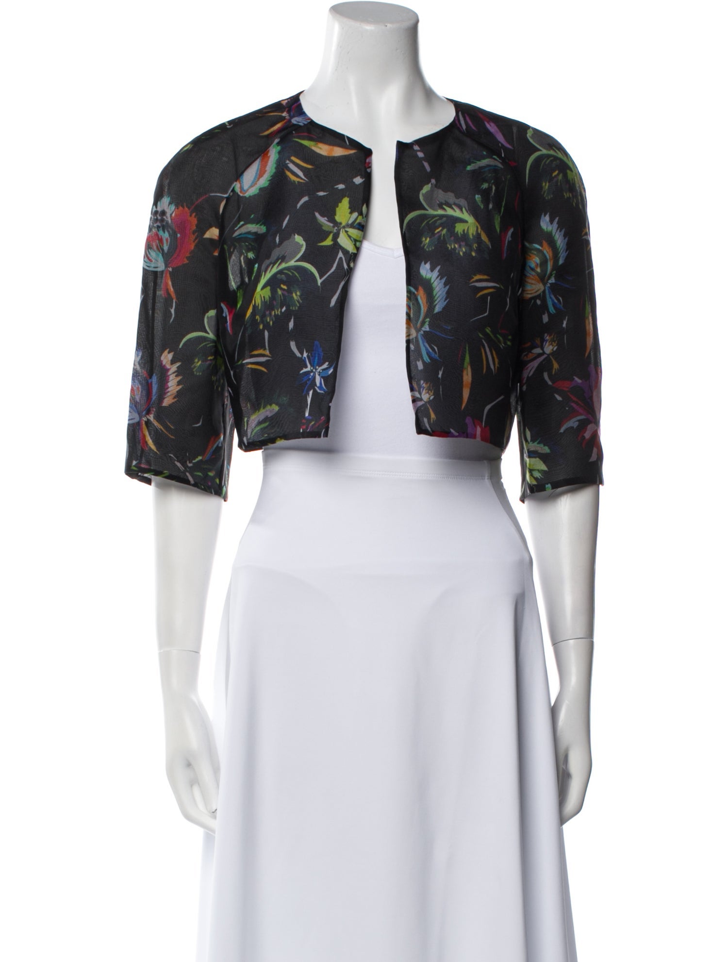 Jason Wu Silk Printed Bolero