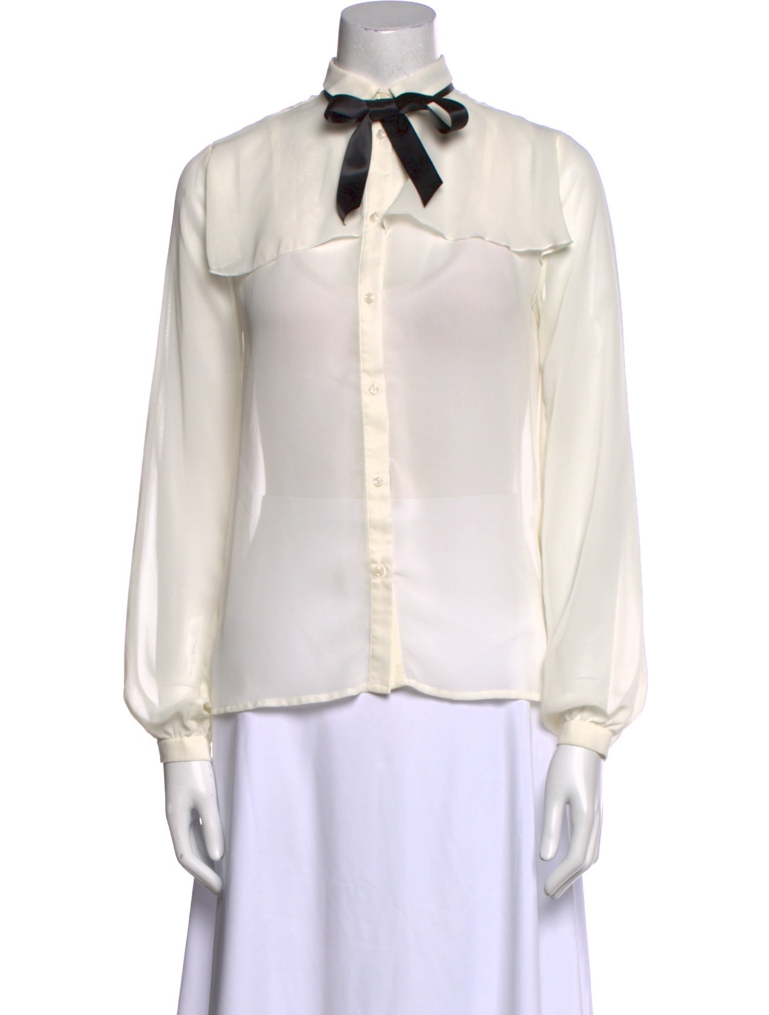 Jason Wu Long Sleeve Button-Up Top