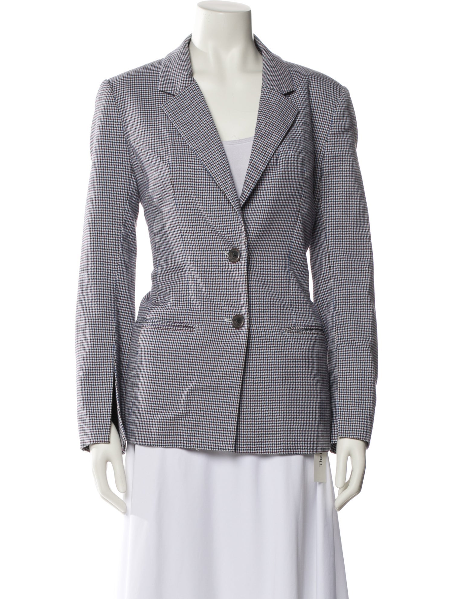 Jason Wu Virgin Wool Plaid Print Blazer