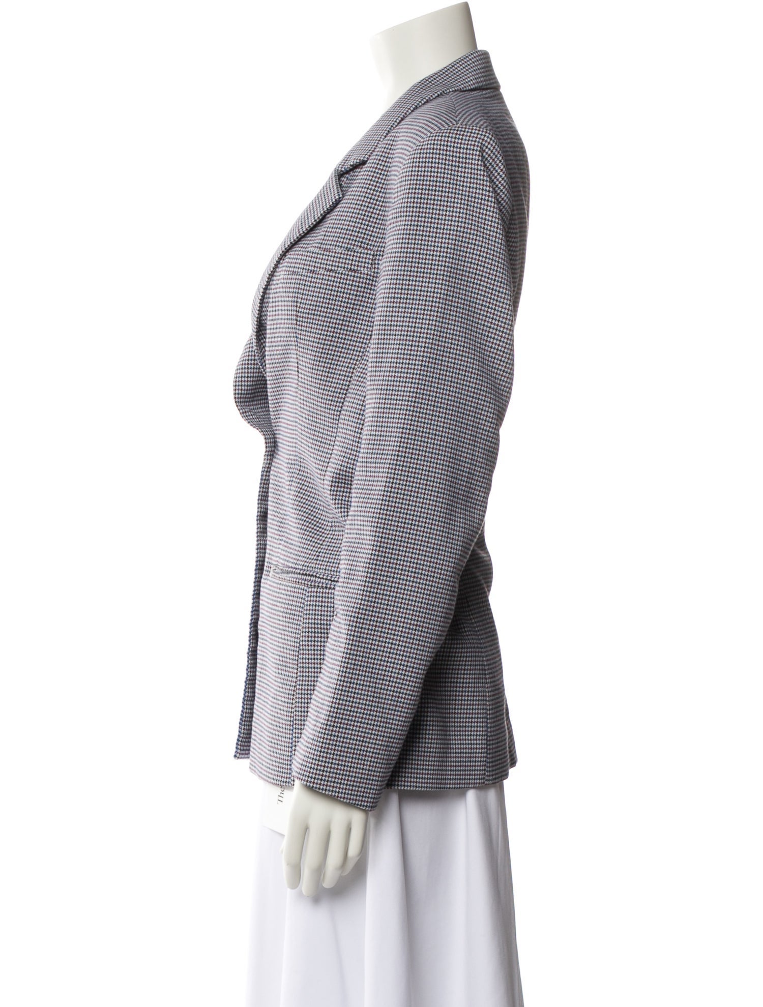 Jason Wu Virgin Wool Plaid Print Blazer