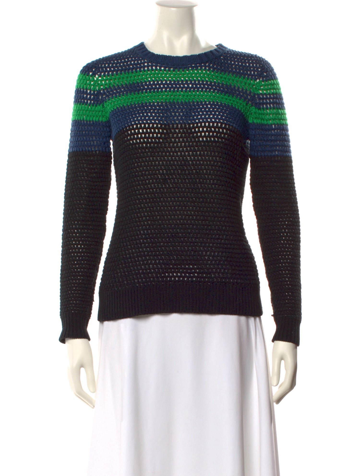 Jason Wu Striped Crew Neck Sweater