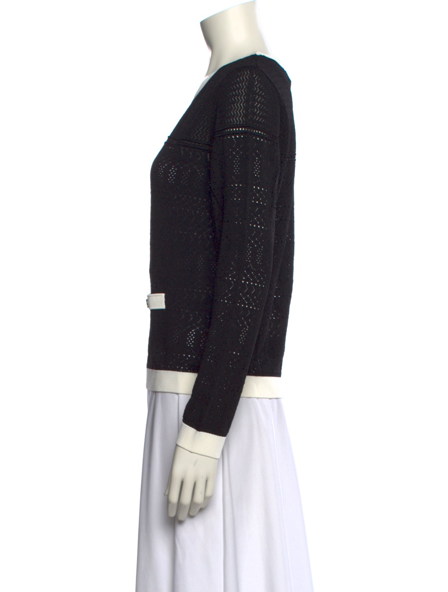 Jason Wu Colorblock Pattern Scoop Neck Sweater w/ Tags
