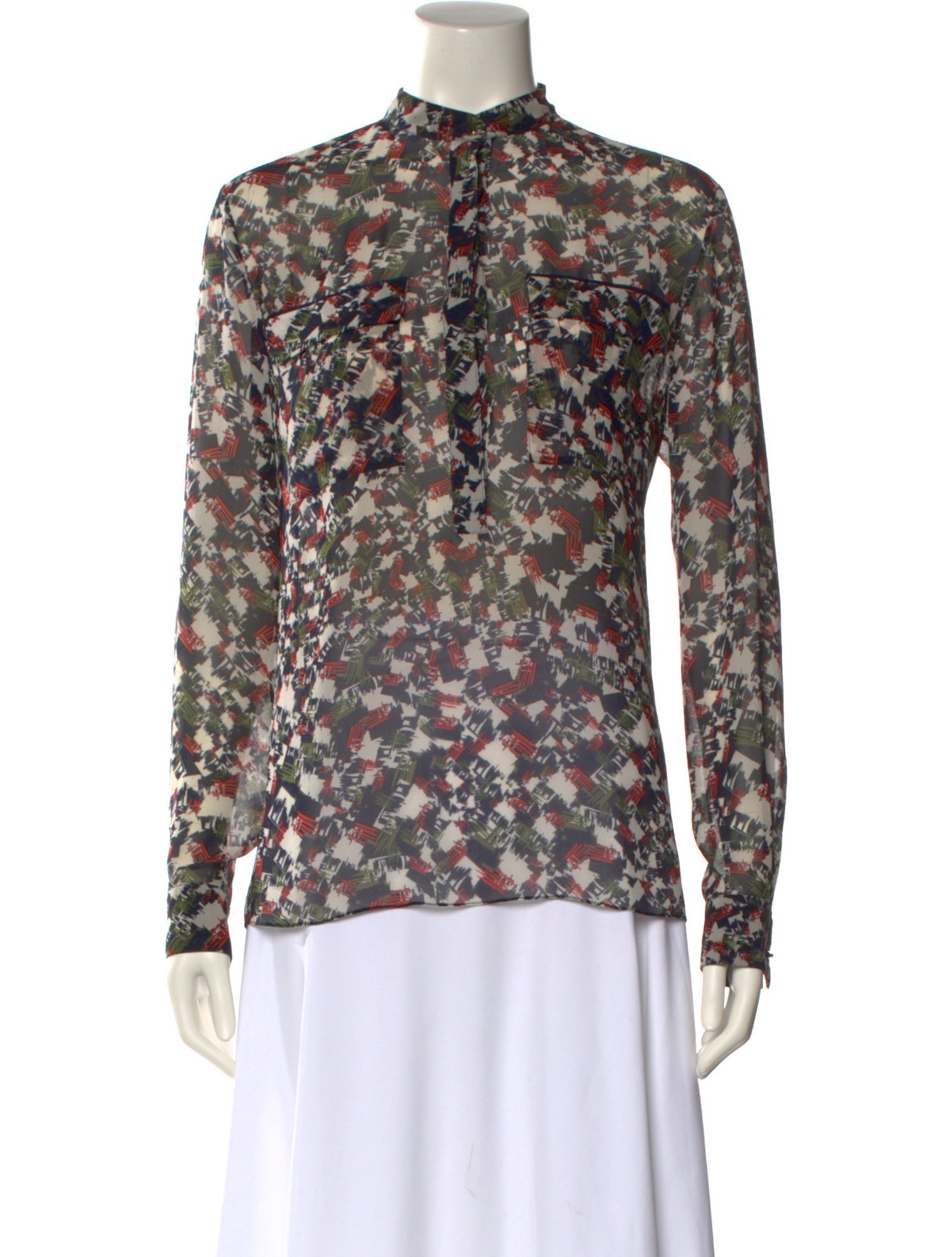 Jason Wu Silk Floral Print Blouse