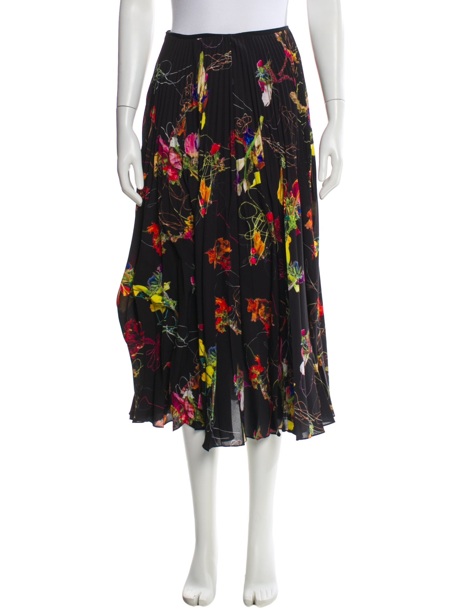 Jason Wu Collection Floral Print Midi Length Skirt