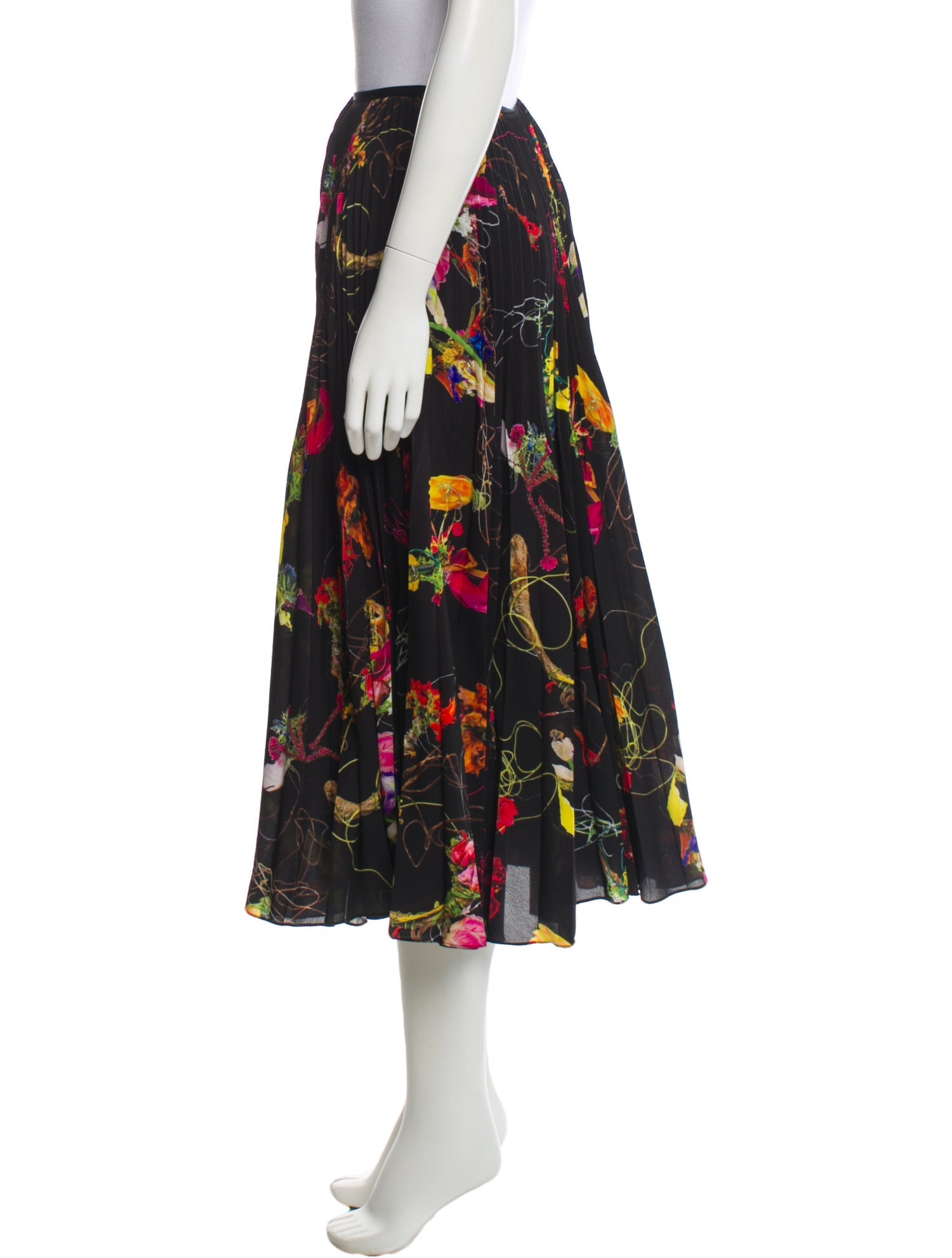 Jason Wu Collection Floral Print Midi Length Skirt