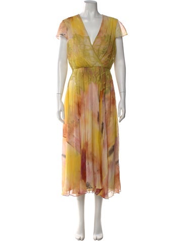 Pre-owned Jason Wu Silk Long Dress In Yellow