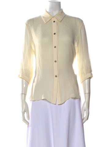 Pre-owned Jason Wu Silk Three-quarter Sleeve Blouse In Neutral