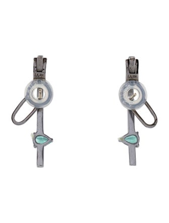 Jack Vartanian 18k Emerald & Diamond Line Drop Ear Climber