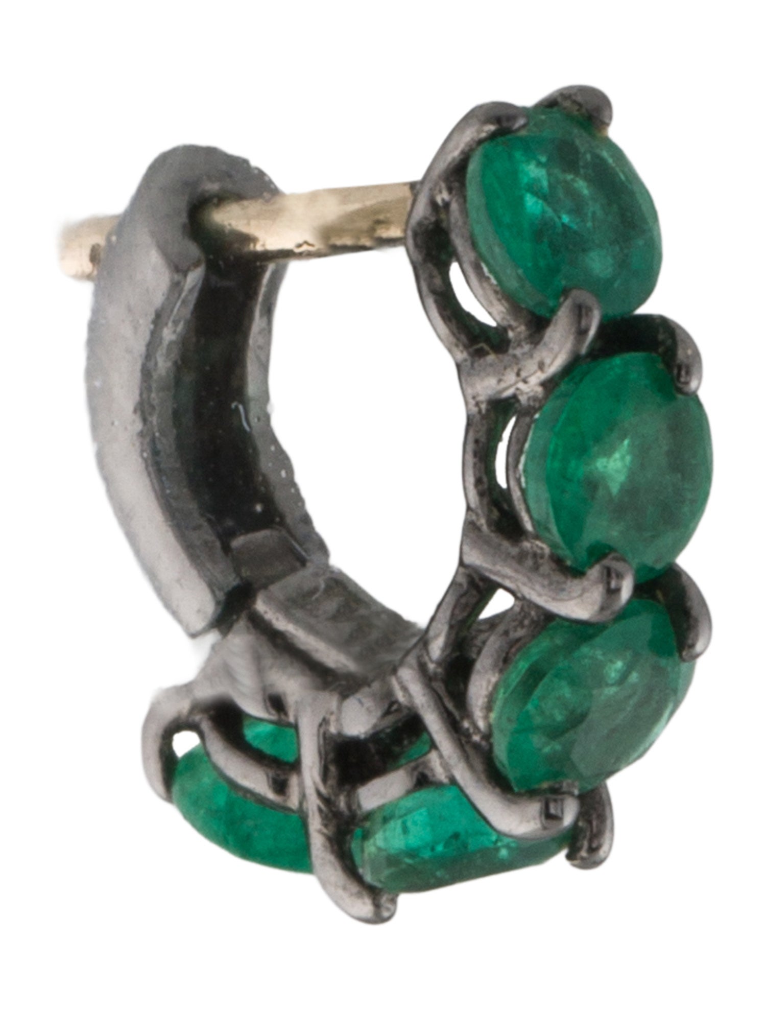 Jack Vartanian 18K Emerald Single Huggie Earring
