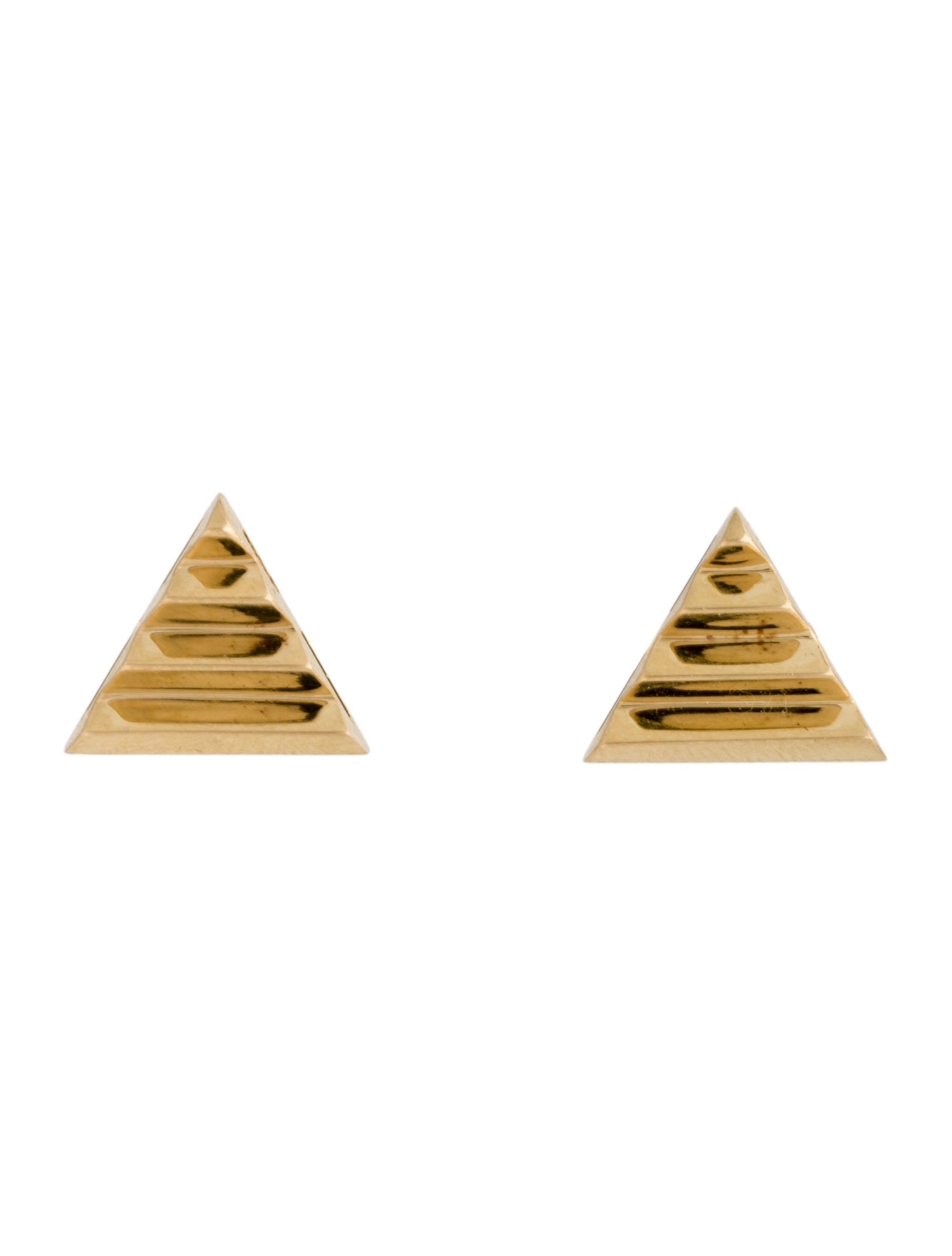 Jack Vartanian 18K Pleats Triangular Earrings