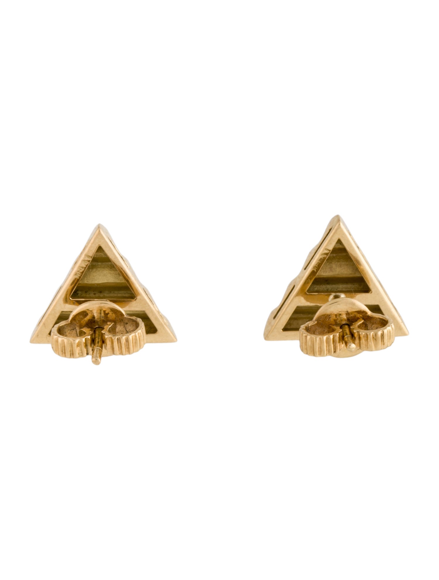 Jack Vartanian 18K Pleats Triangular Earrings