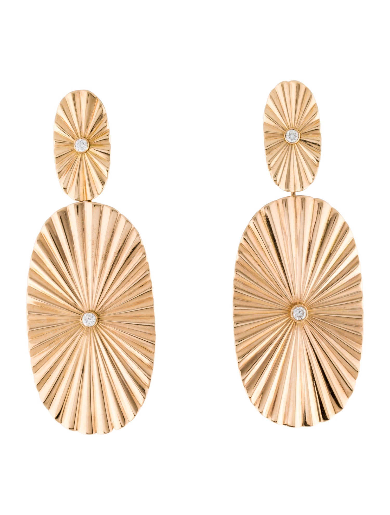 Jack Vartanian 18K Diamond Plisse Earrings