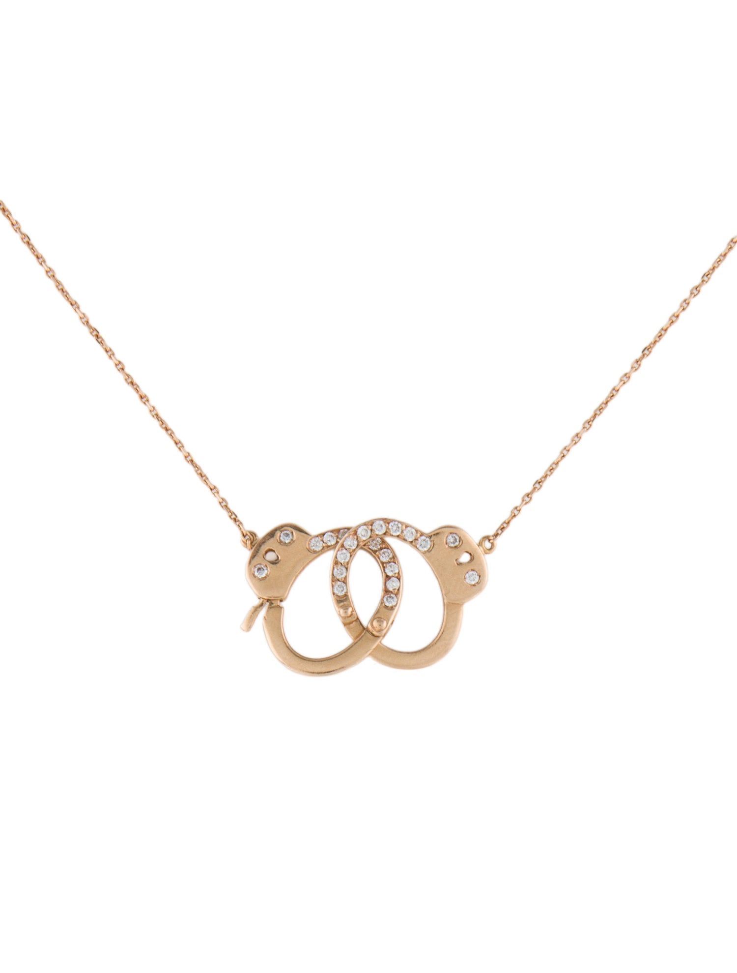 Jack Vartanian 18K Diamond Hand Cuff Pendant Necklace