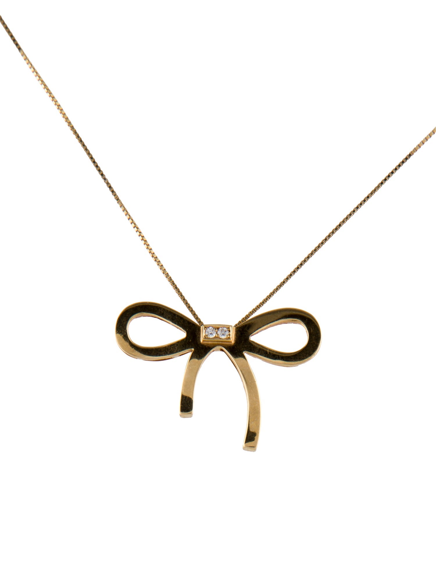 Jack Vartanian 18K Diamond Bow Pendant Necklace