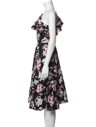 Jason Wu Collection Floral Print Midi Length Dress