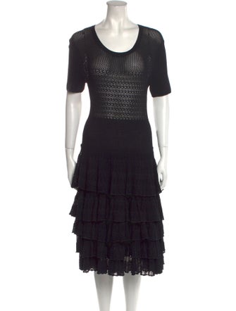 Jason Wu Collection Scoop Neck Midi Length Dress