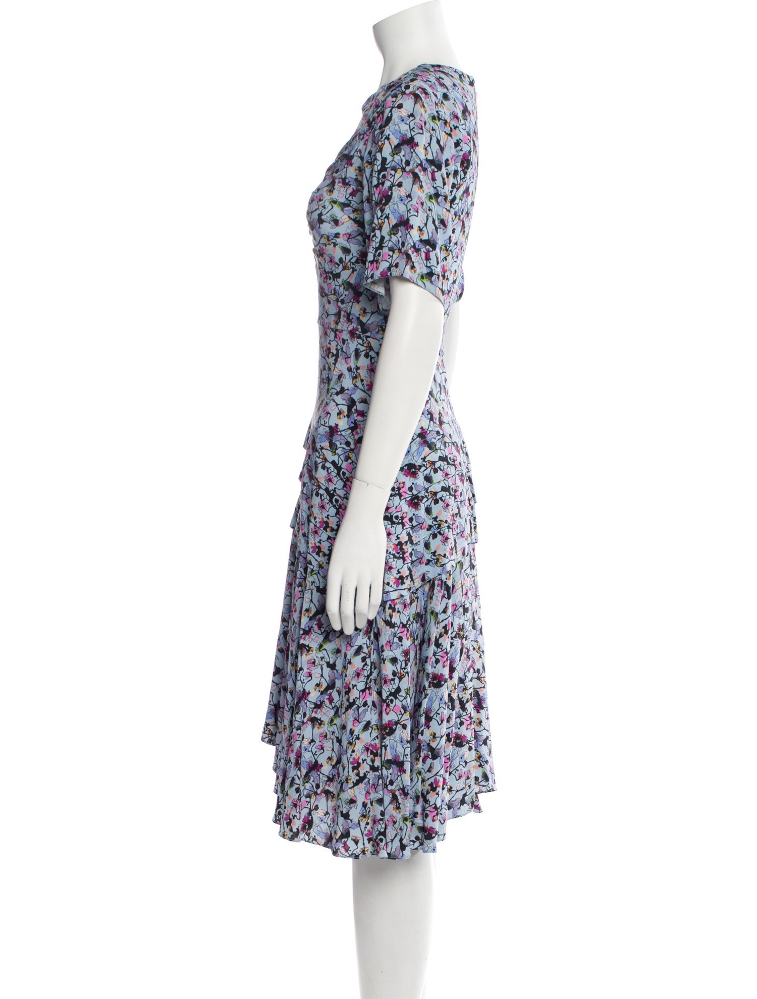 Jason Wu Collection Floral Print Knee-Length Dress