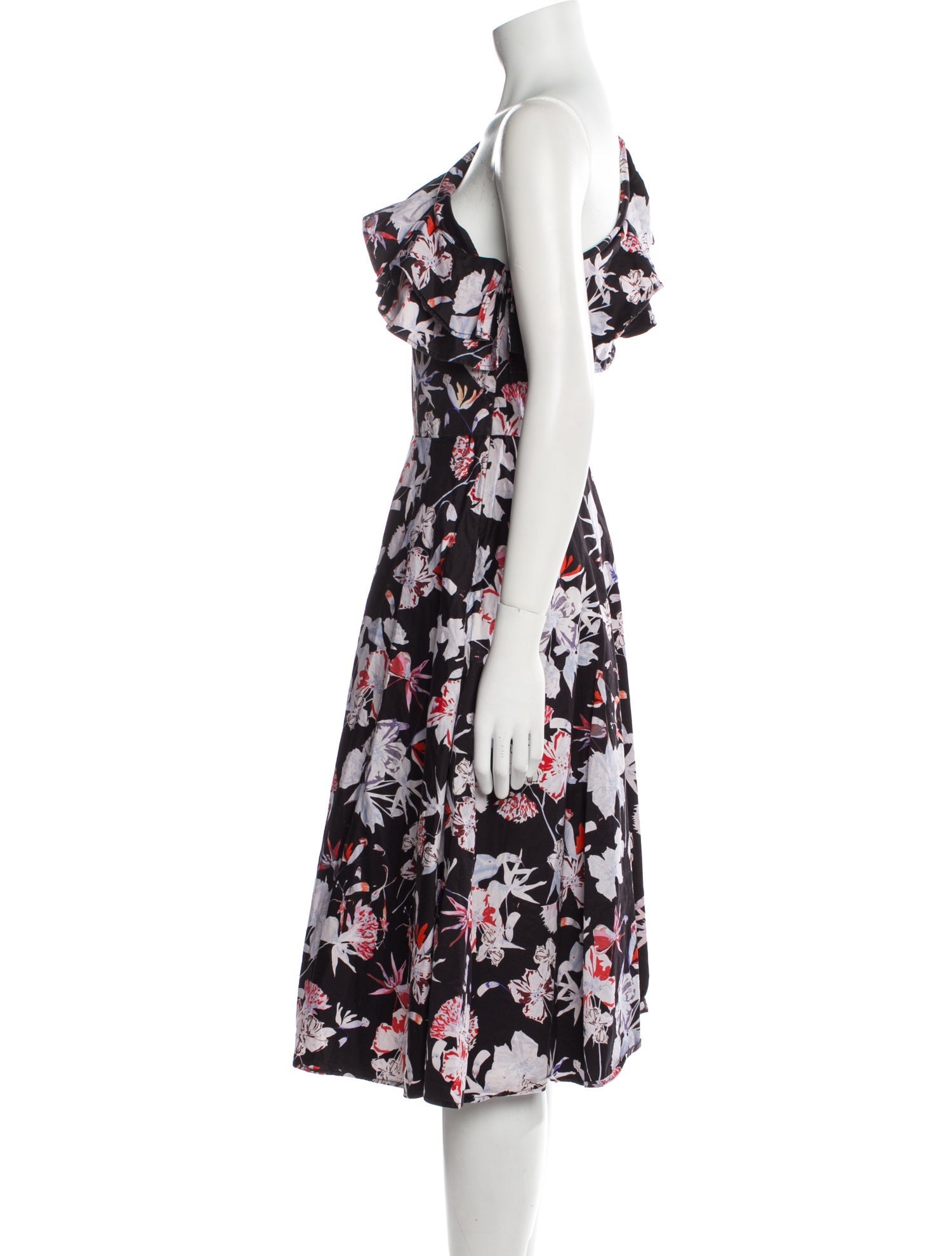 Jason Wu Collection Floral Print Midi Length Dress