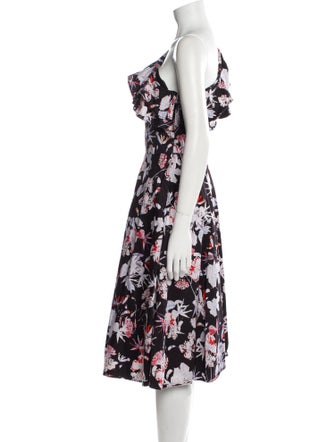Jason Wu Collection Floral Print Midi Length Dress