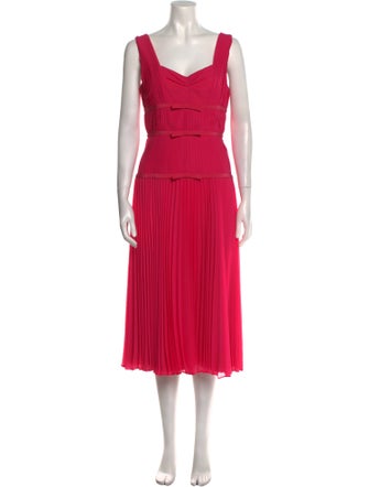 Jason Wu Collection Square Neckline Midi Length Dress