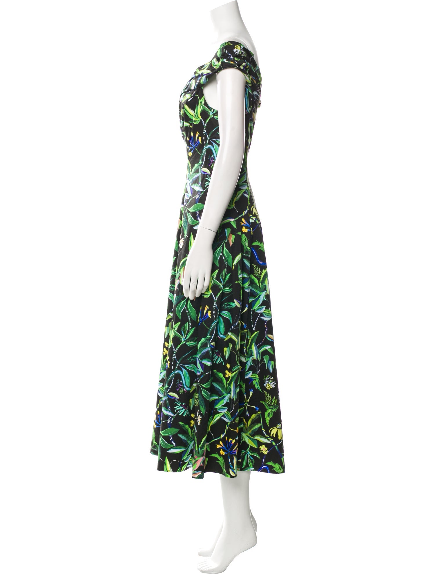 Jason Wu Collection Floral Print Midi Length Dress