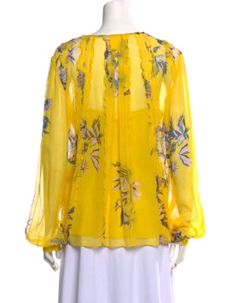 Jason Wu Collection Silk Floral Print Blouse