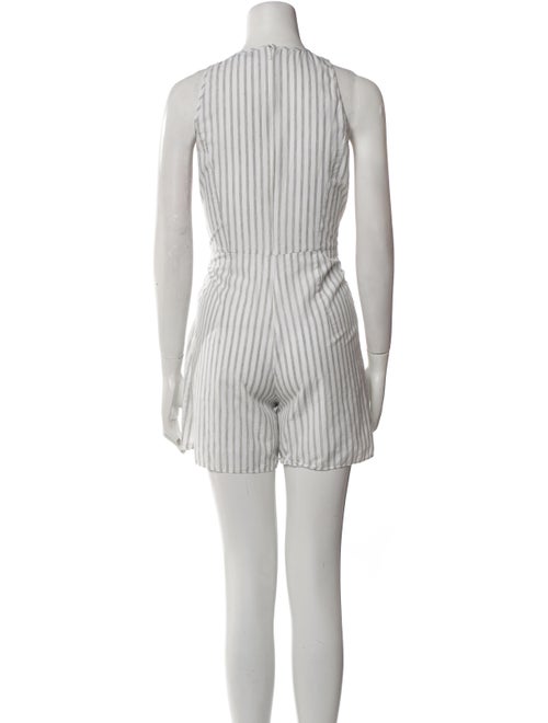 Jason Wu Collection Striped Crew Neck Romper