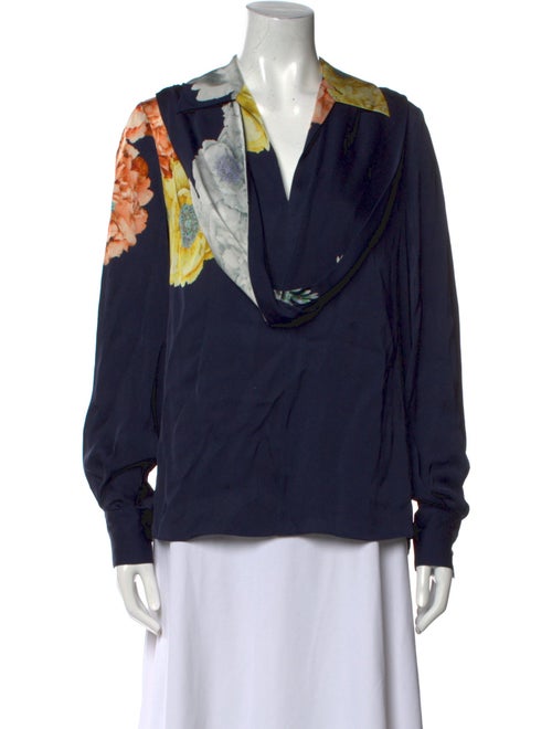 Jason Wu Collection V-Neck Long Sleeve Blouse