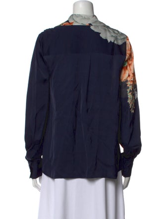 Jason Wu Collection V-Neck Long Sleeve Blouse