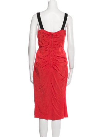 Jason Wu Collection Square Neckline Midi Length Dress