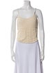Jason Wu Collection Scoop Neck Sleeveless Crop Top