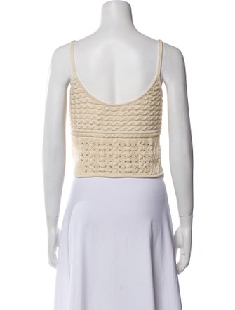 Jason Wu Collection Scoop Neck Sleeveless Crop Top